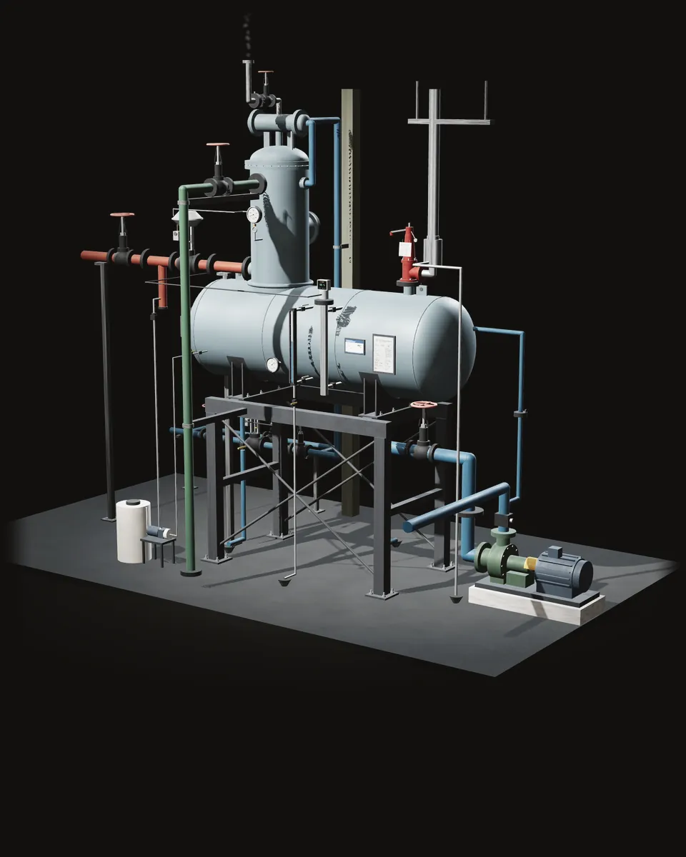 Tray type deaerator with storage section