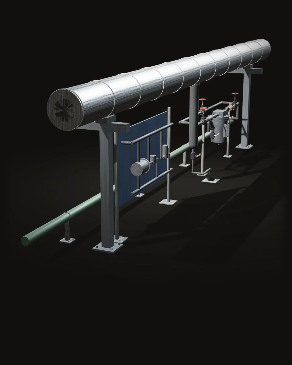 Drip leg steam trap station