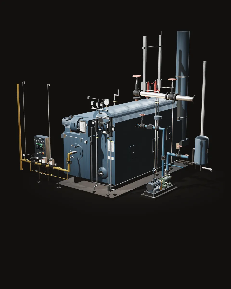 Packaged D-type watertube power boiler